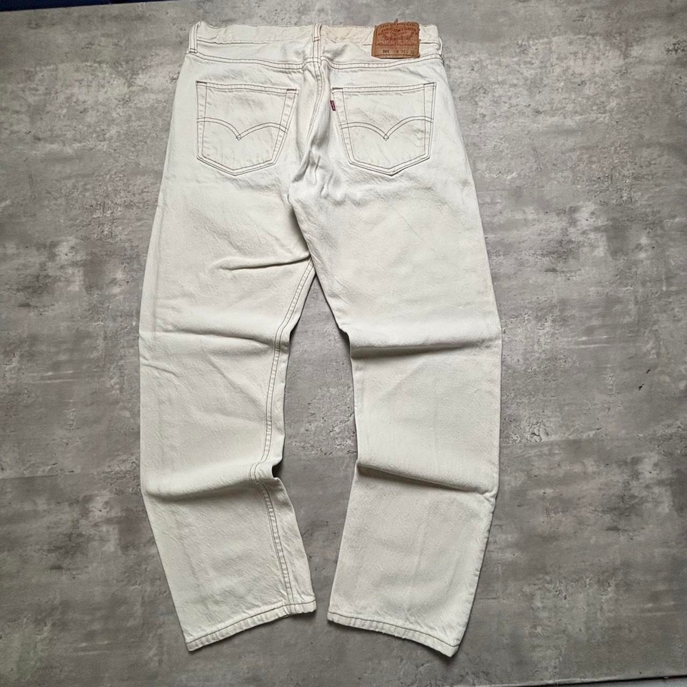 Levi's 501 XX Jeans 32x30 White Vintage 90s Made in USA Button Fly Straight Leg